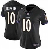 Women's Baltimore Ravens #10 DeAndre Hopkins Black 2025 Vapor Jersey Dzhi,baseball caps,new era cap wholesale,wholesale hats